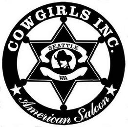 COWGIRLS INC. SEATTLE WA AMERICAN SALOON