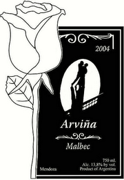 ARVIÑA 2004 MALBEC MENDOZA 750 ML. ALC. 13.8% BY VOL. PRODUCT OF ARGENTINA