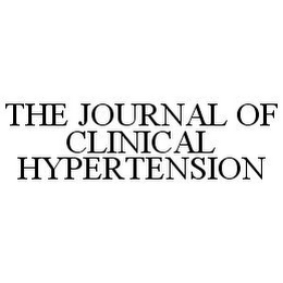 THE JOURNAL OF CLINICAL HYPERTENSION