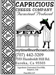CAPRICIOUS BORACHO, CAPRICIOUS CHEESE, CAPRICIOUS CHEESE CO., CAPRICIOUS FETA