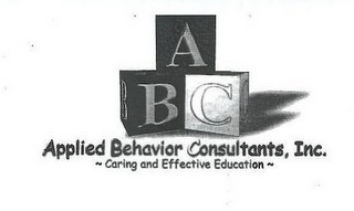 ABC APPLIED BEHAVIOR CONSULTANTS, INC. ~ CARING AND EFFECTIVE EDUCATION ~