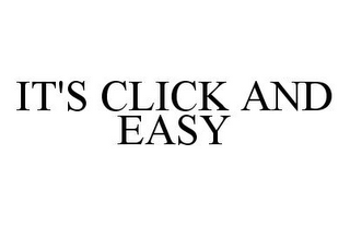 IT'S CLICK AND EASY