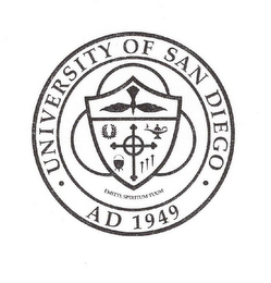 UNIVERSITY OF SAN DIEGO AD 1949 EMITTE SPIRITUM TUUM