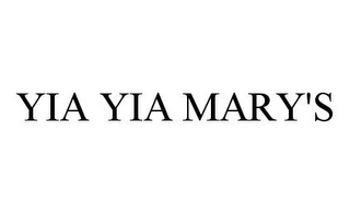 YIA YIA MARY'S