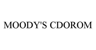 MOODY'S CDOROM