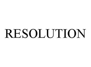 RESOLUTION