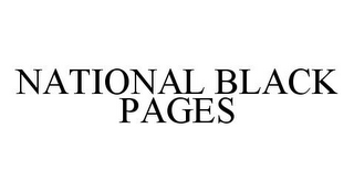 NATIONAL BLACK PAGES