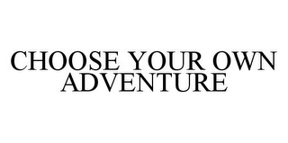 CHOOSE YOUR OWN ADVENTURE