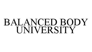 BALANCED BODY UNIVERSITY