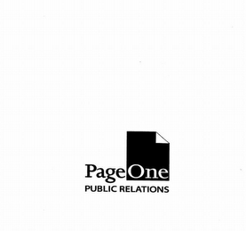 PAGE ONE PUBLIC RELATIONS