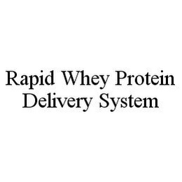 RAPID WHEY PROTEIN DELIVERY SYSTEM