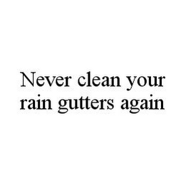 NEVER CLEAN YOUR RAIN GUTTERS AGAIN