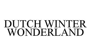 DUTCH WINTER WONDERLAND