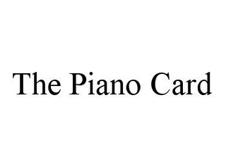 THE PIANO CARD