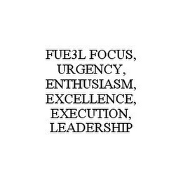 FUE3L FOCUS, URGENCY, ENTHUSIASM, EXCELLENCE, EXECUTION, LEADERSHIP