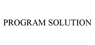 PROGRAM SOLUTION