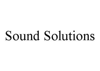 SOUND SOLUTIONS