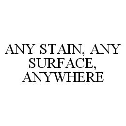 ANY STAIN, ANY SURFACE, ANYWHERE