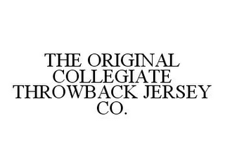 THE ORIGINAL COLLEGIATE THROWBACK JERSEY CO.