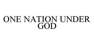 ONE NATION UNDER GOD