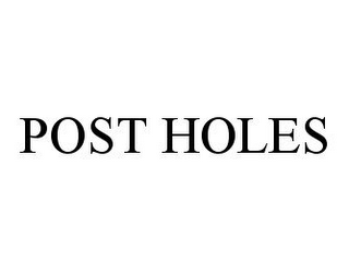 POST HOLES