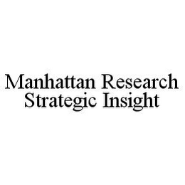 MANHATTAN RESEARCH STRATEGIC INSIGHT