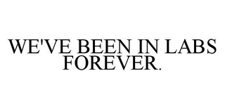 WE'VE BEEN IN LABS FOREVER.