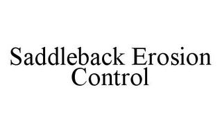 SADDLEBACK EROSION CONTROL