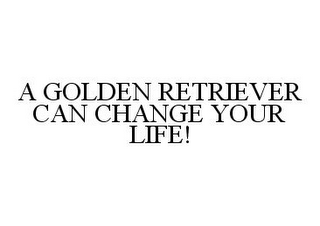 A GOLDEN RETRIEVER CAN CHANGE YOUR LIFE!