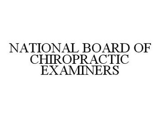 NATIONAL BOARD OF CHIROPRACTIC EXAMINERS