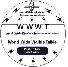 WORLD WIDE WIRELESS TELECOMMUNICATIONS WWWT WORLD WIDE WALKIE TALKIE PUSH TO TALK WORLDWIDE