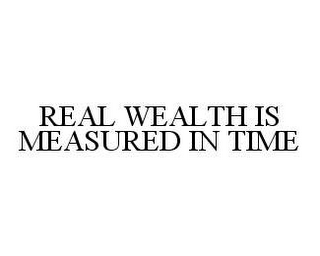 REAL WEALTH IS MEASURED IN TIME