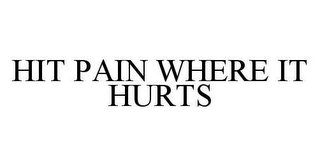 HIT PAIN WHERE IT HURTS