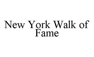 NEW YORK WALK OF FAME