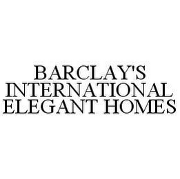 BARCLAY'S INTERNATIONAL ELEGANT HOMES