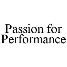 PASSION FOR PERFORMANCE