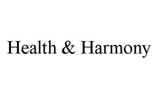 HEALTH & HARMONY