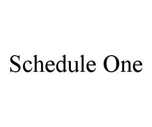 SCHEDULE ONE