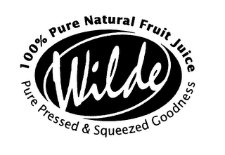 WILDE 100% PURE NATURAL FRUIT JUICE PURE PRESSED & SQUEEZED GOODNESS