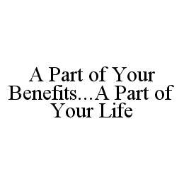 A PART OF YOUR BENEFITS...A PART OF YOUR LIFE