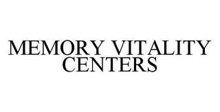 MEMORY VITALITY CENTERS