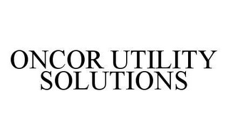 ONCOR UTILITY SOLUTIONS