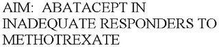 AIM:  ABATACEPT IN INADEQUATE RESPONDERS TO METHOTREXATE