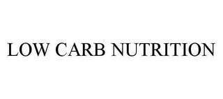 LOW CARB NUTRITION