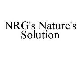 NRG'S NATURE'S SOLUTION