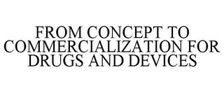 FROM CONCEPT TO COMMERCIALIZATION FOR DRUGS AND DEVICES