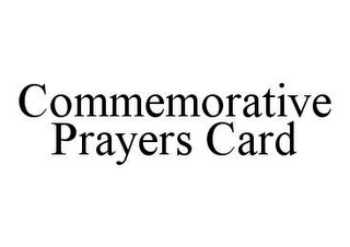 COMMEMORATIVE PRAYERS CARD