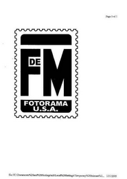 FOTORAMA U.S.A. DE FM