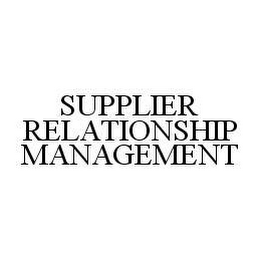 SUPPLIER RELATIONSHIP MANAGEMENT