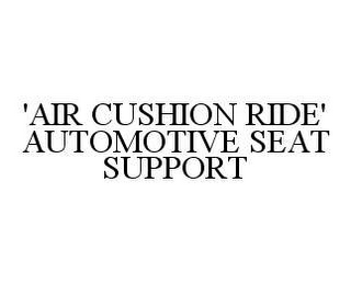 'AIR CUSHION RIDE' AUTOMOTIVE SEAT SUPPORT